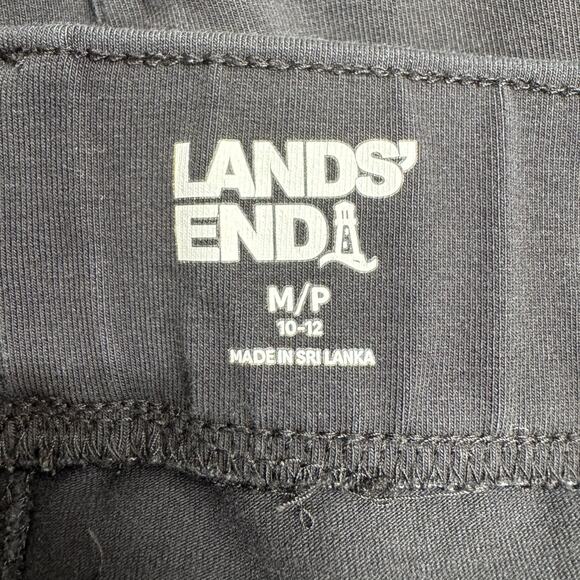 Lands End Starfish Straight Leg Pant Womens M (10-12) Black Casual Comfy Pull On - Picture 13 of 16